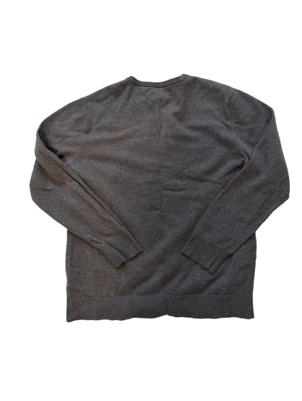 Structure Men’s Slim Fit V-Neck Sweater - Charcoal Gray - Size Medium